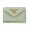 PRADA プラダ 三つ折り財布 レディース グリーン 1MH021 QWA F0934 ACQUA
