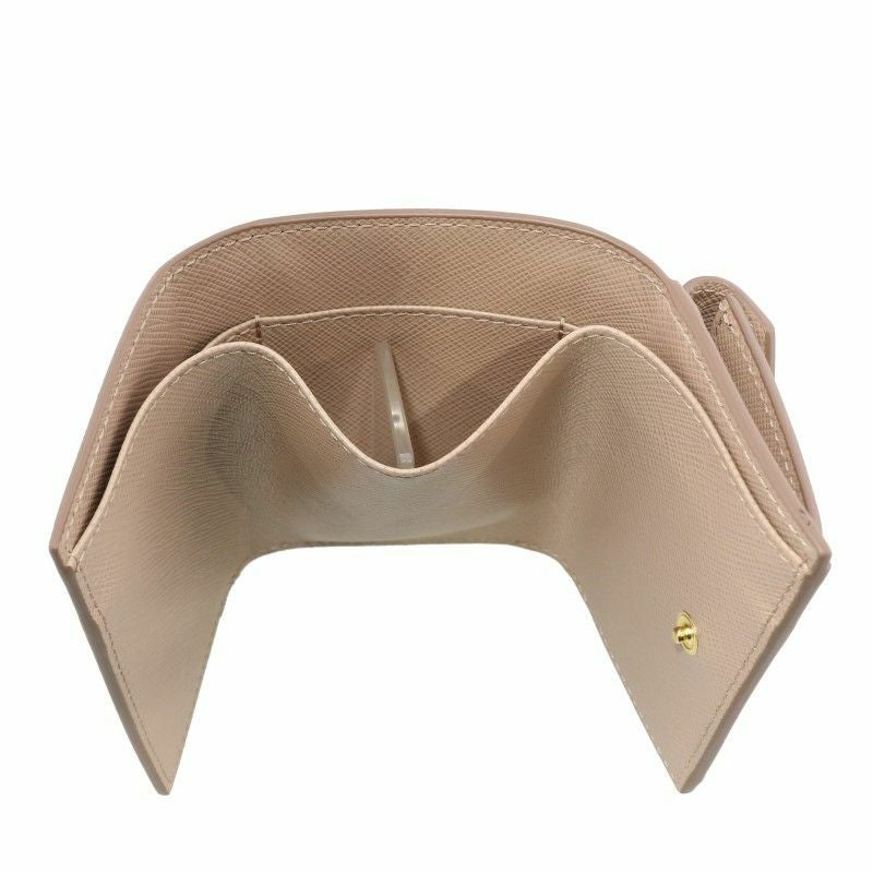 PRADA プラダ 三つ折り財布 レディース ピンクベージュ 1MH021 QWA