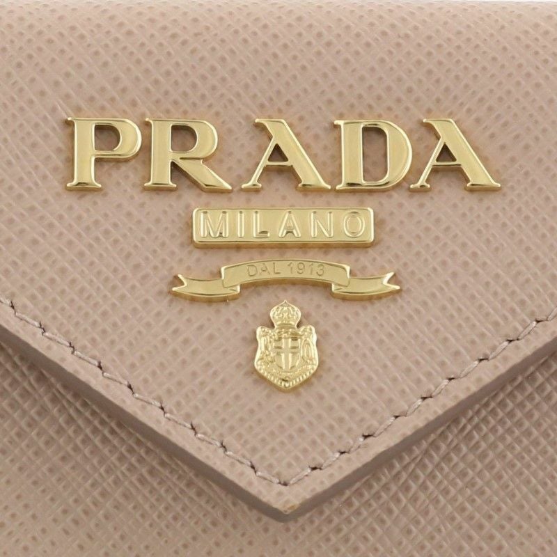 PRADA プラダ 三つ折り財布 レディース ピンクベージュ 1MH021 QWA F0236 CIPRIA