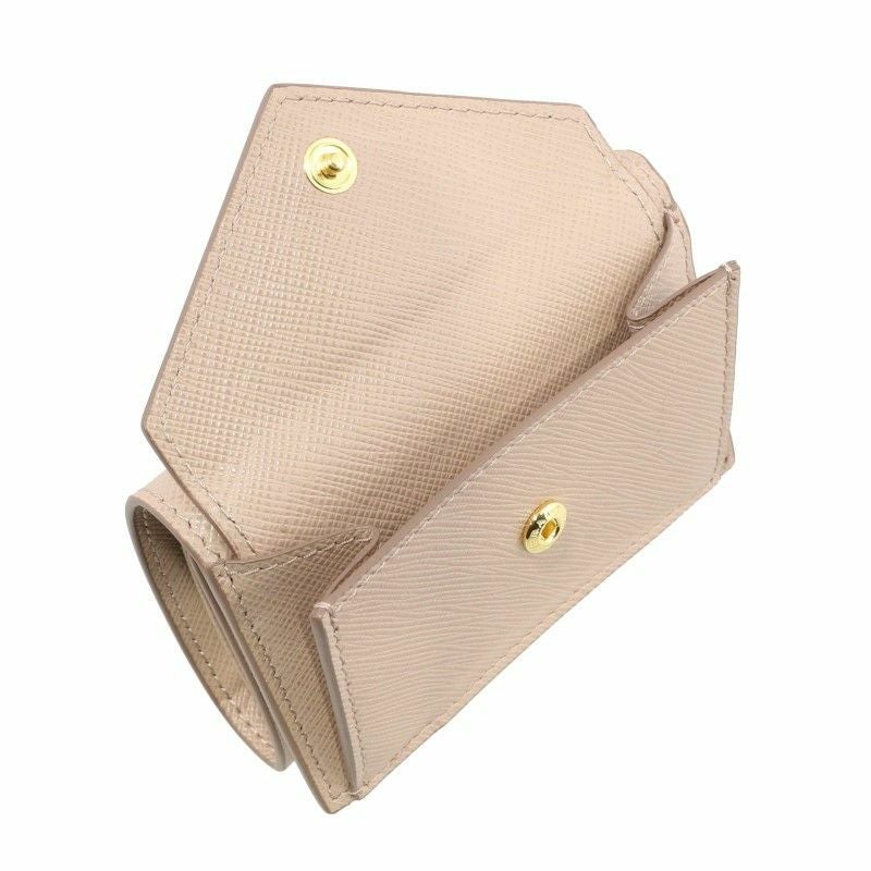 PRADA 三つ折り財布 ピンクベージュ PRADA プラダ 三つ折り財布 レディース ピンクベージュ 1MH021 QWA