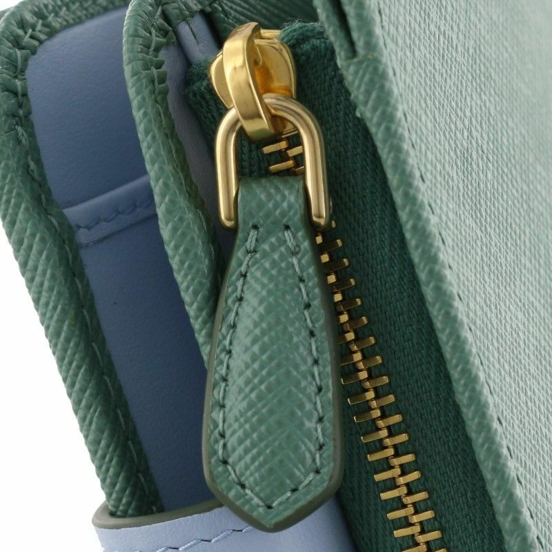 PRADA プラダ 二つ折り財布 レディース グリーン 1ML018 2DYG F03HX