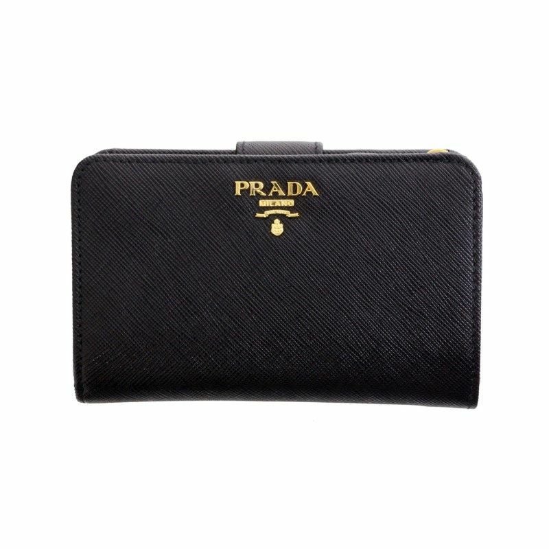 PRADA プラダ 二つ折り財布 レディース ブラック 1ML225 ZLP F061H