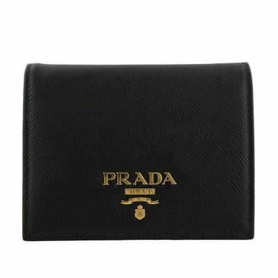 プラダ 二つ折り財布 財布 レディース TESSUTO ブラック PRADA 1MV204 