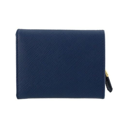 プラダ PRADA 三つ折り財布 レディース SAFFIANO METAL ORO 1MH044 QWA F0016 BLUETTE