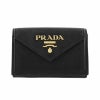 プラダ PRADA 三つ折り財布 レディース ブラック 1MH021 ZLP F061H NERO+IBISCO
