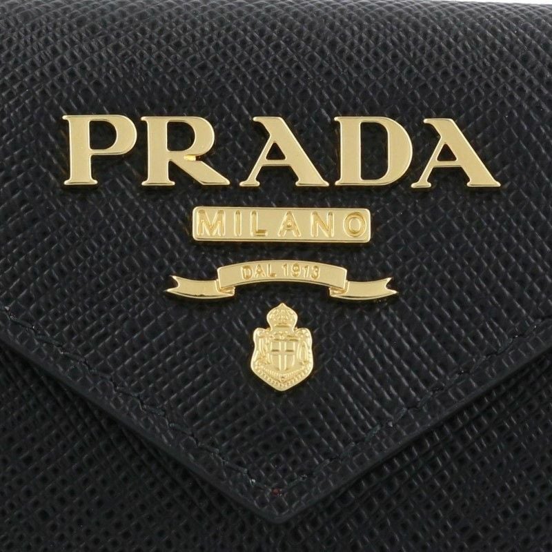 プラダ PRADA 三つ折り財布 レディース ブラック 1MH021 ZLP F061H