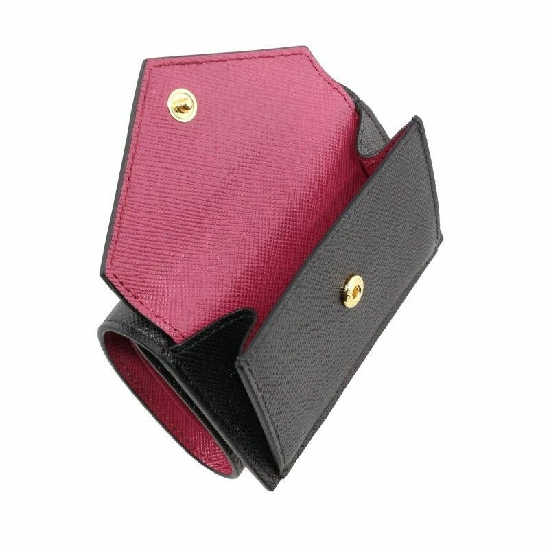 プラダ PRADA 三つ折り財布 レディース ブラック 1MH021 ZLP F061H