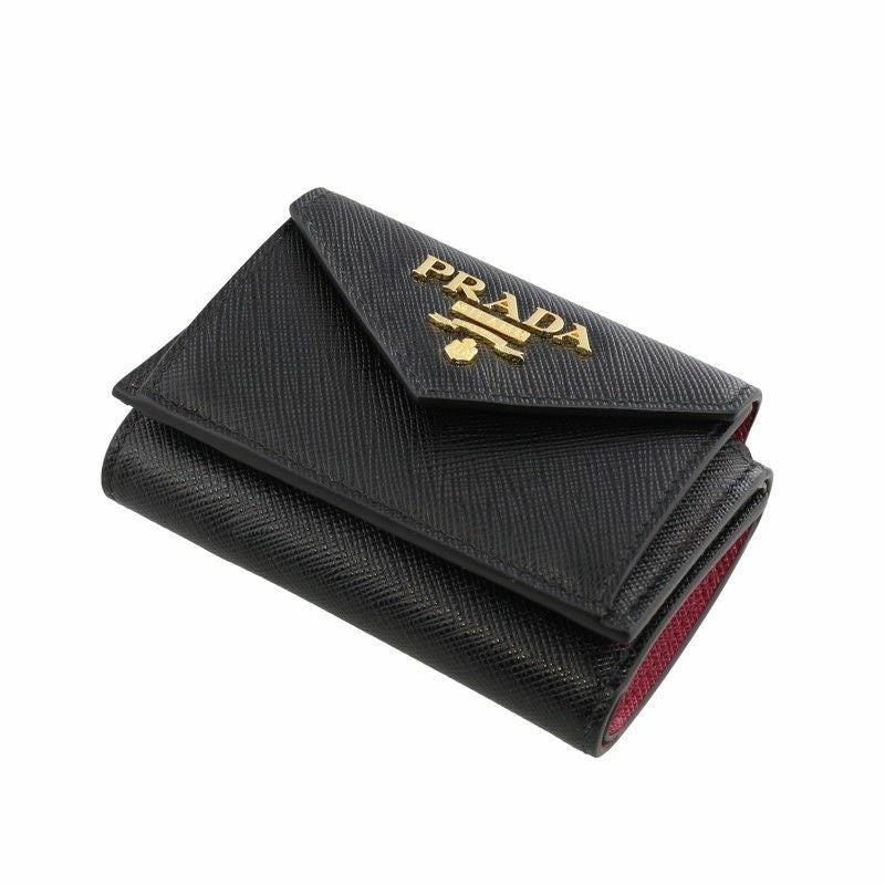 プラダ PRADA 三つ折り財布 レディース ブラック 1MH021 ZLP F061H