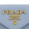プラダ PRADA 三つ折り財布 レディース ブルー 1MH021 QWA F0076 CELESTE