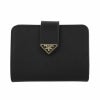 プラダ PRADA 二つ折り財布 レディース SAFFIANO TAB ブラック 1ML018 2DYG F0002 NERO