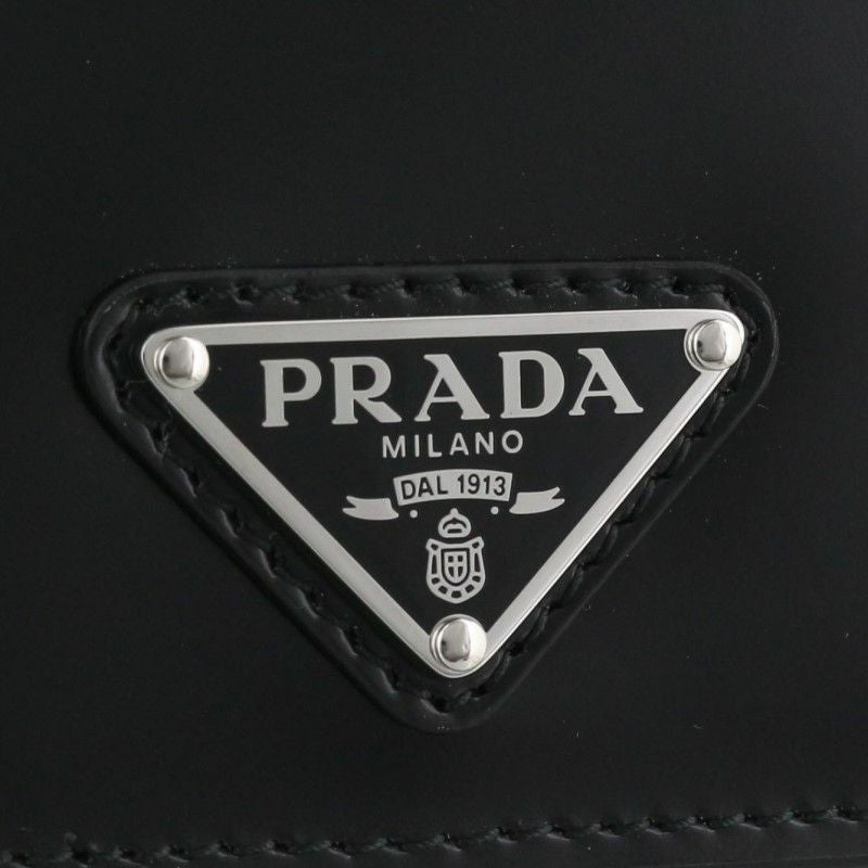 プラダ PRADA 二つ折り財布 レディース SPAZZOLATO ブラック 1MV204