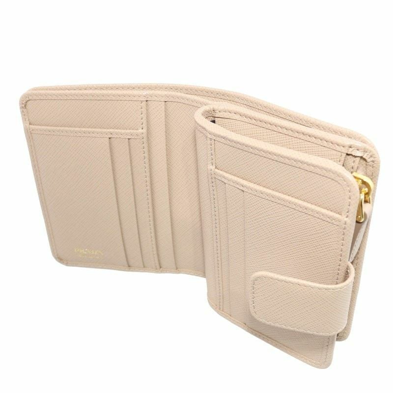 プラダ PRADA 二つ折り財布 レディース ピンクベージュ 1ML018 QWA
