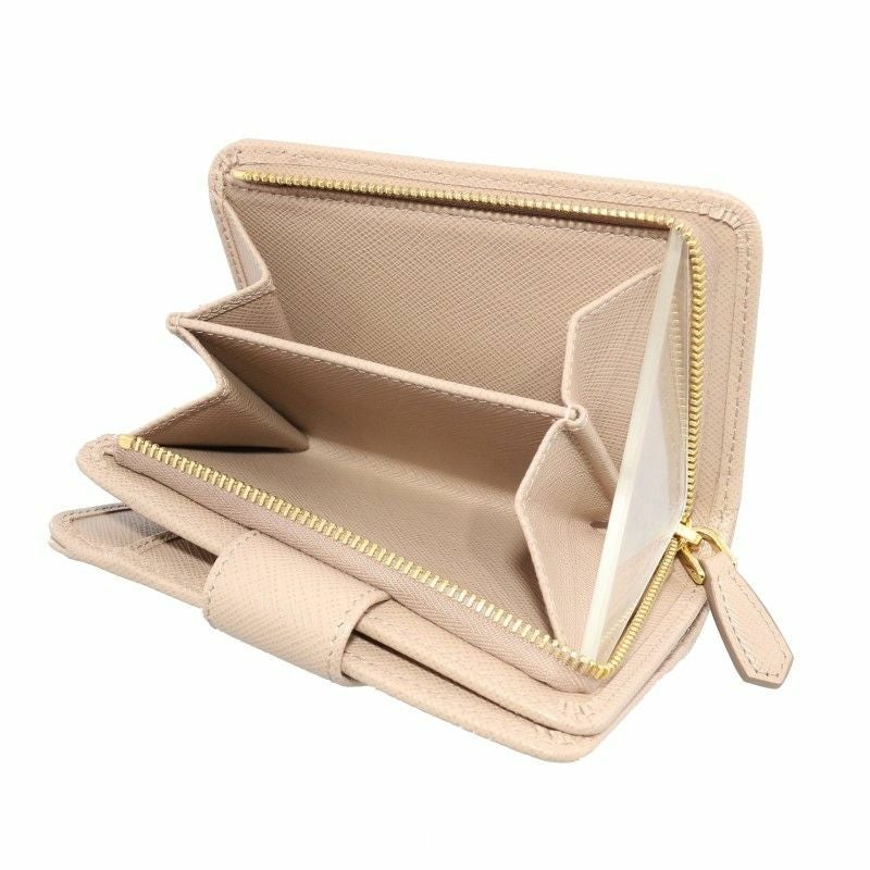 プラダ PRADA 二つ折り財布 レディース ピンクベージュ 1ML018 QWA