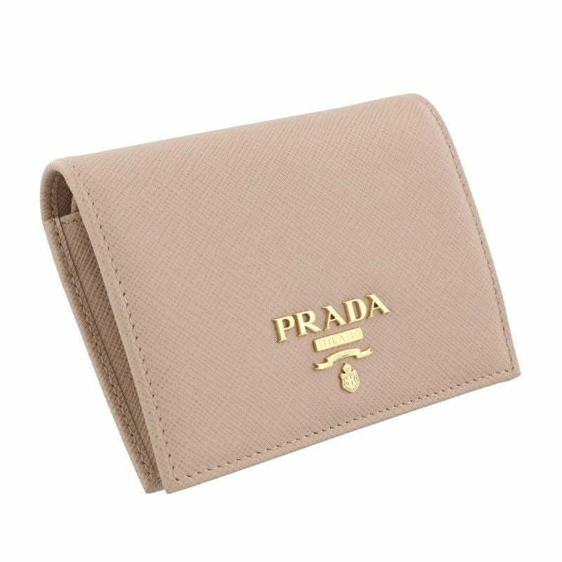 プラダ PRADA 二つ折り財布 レディース ピンクベージュ 1MV204 QWA