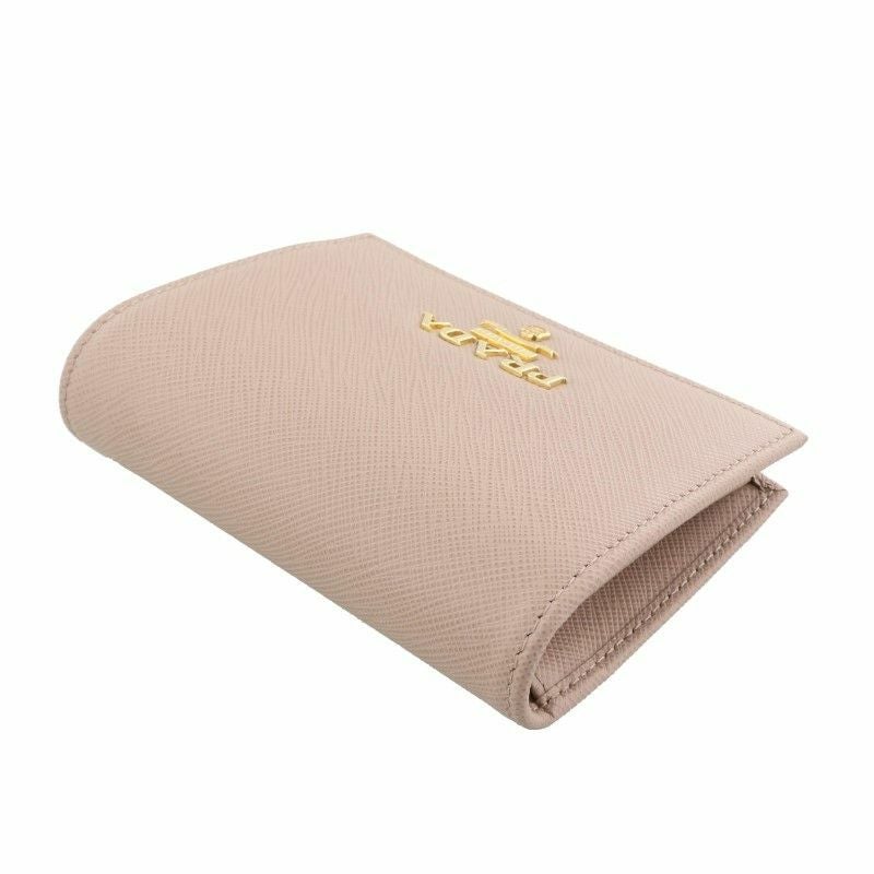 プラダ PRADA 二つ折り財布 レディース ピンクベージュ 1MV204 QWA