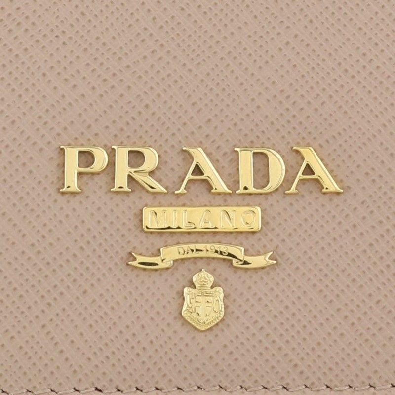 PRADA 二つ折り財布 ベージュ プラダ PRADA 財布 （ベージュ） -waja bazar - 海外ファッション