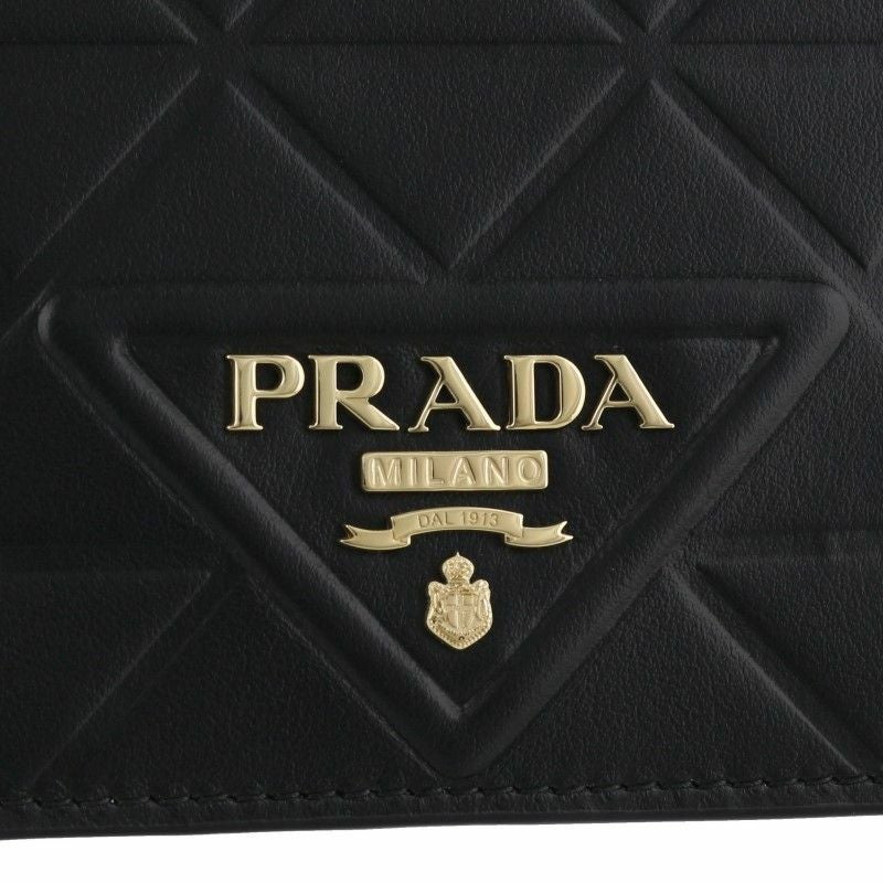 プラダ PRADA 二つ折り財布 レディース ブラック 1MV204 2CLU F0002 NERO