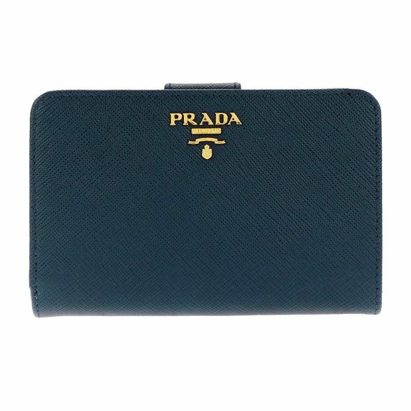 プラダ PRADA 二つ折り財布 レディース ブルー 1ML225 QWA F0016