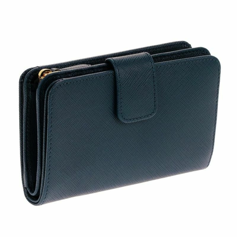 プラダ PRADA 二つ折り財布 レディース ブルー 1ML225 QWA F0016