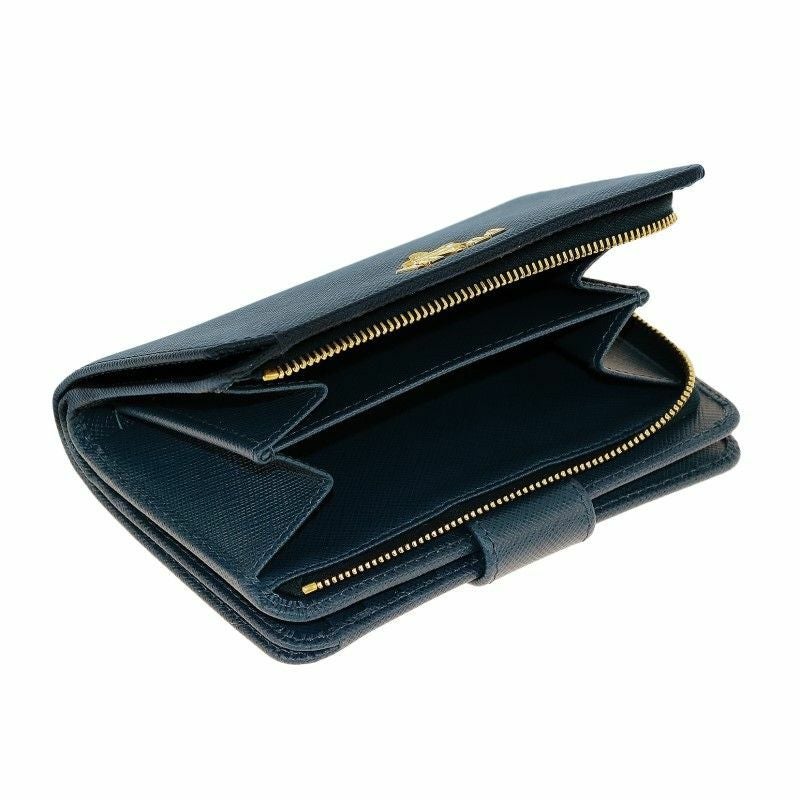プラダ PRADA 二つ折り財布 レディース ブルー 1ML225 QWA F0016