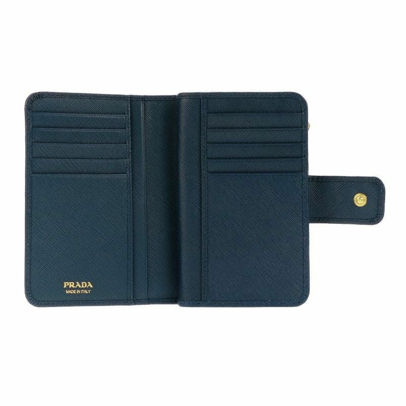 プラダ PRADA 二つ折り財布 レディース ブルー 1ML225 QWA F0016