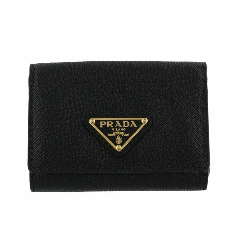 プラダ 二つ折り財布 財布 レディース TESSUTO ブラック PRADA 1MV204