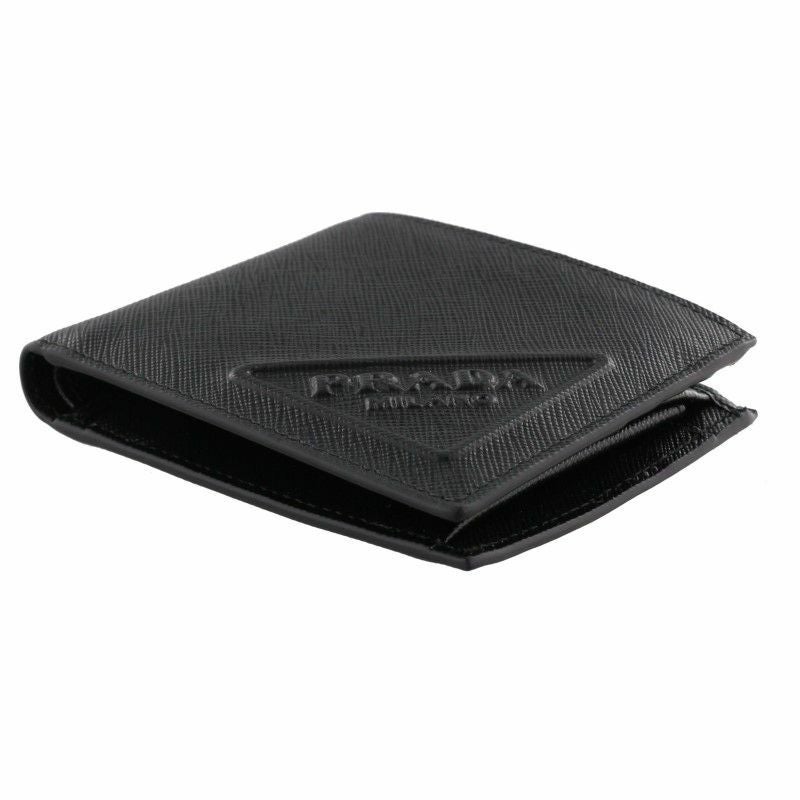 プラダ PRADA 二つ折り財布 メンズ SAFFIANO EMBOSSING ブラック 2MO738 2D1Q F0002 NERO