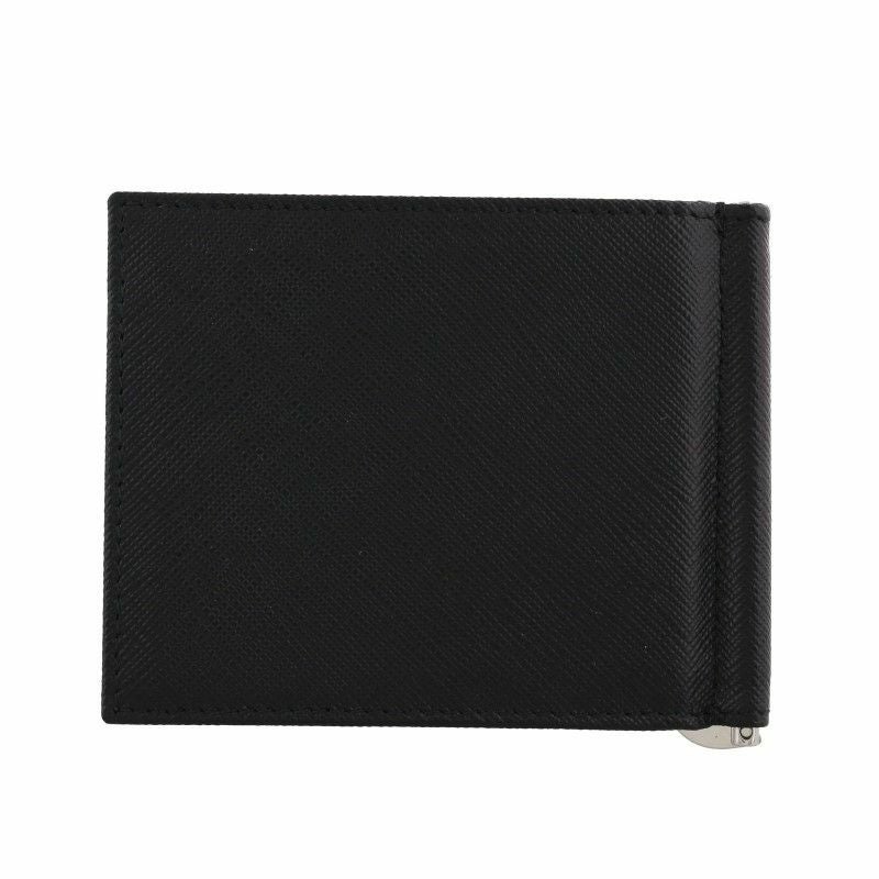 プラダ PRADA 二つ折り財布 メンズ SAFFIANO TRIANGOLO ブラック