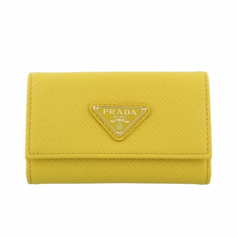 PRADA プラダ キーケース レディース サフィアーノ イエロー 1PG004