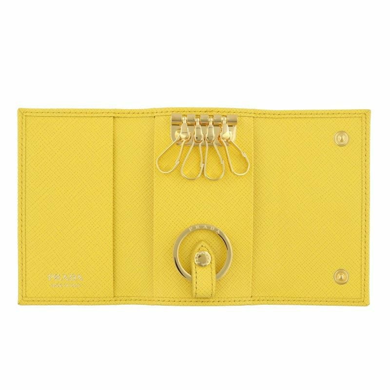 PRADA プラダ キーケース レディース サフィアーノ イエロー 1PG004