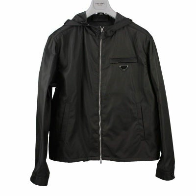 プラダ PRADA ナイロンジャケット メンズ RE-NYLON ブラック SGB685 S 