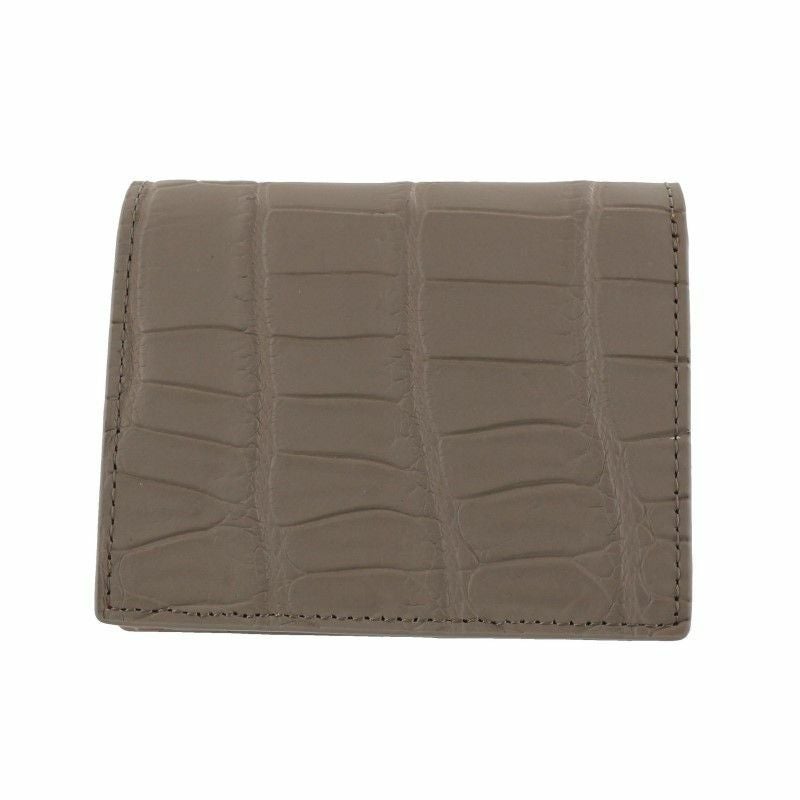 ロダニア RODANIA 二つ折り財布 レディース クロコダイル グレー RDOC9902TPOR TAUPE/ORANGE