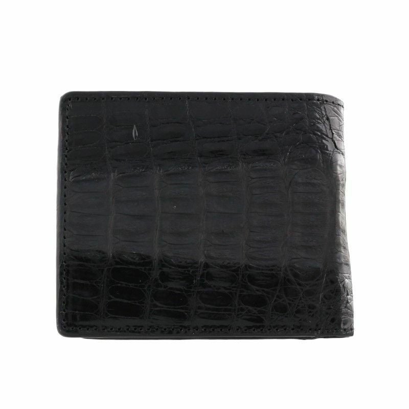ロダニア RODANIA 二つ折り財布 メンズ カイマンワニ ブラック CJN0214BKSP BLACK