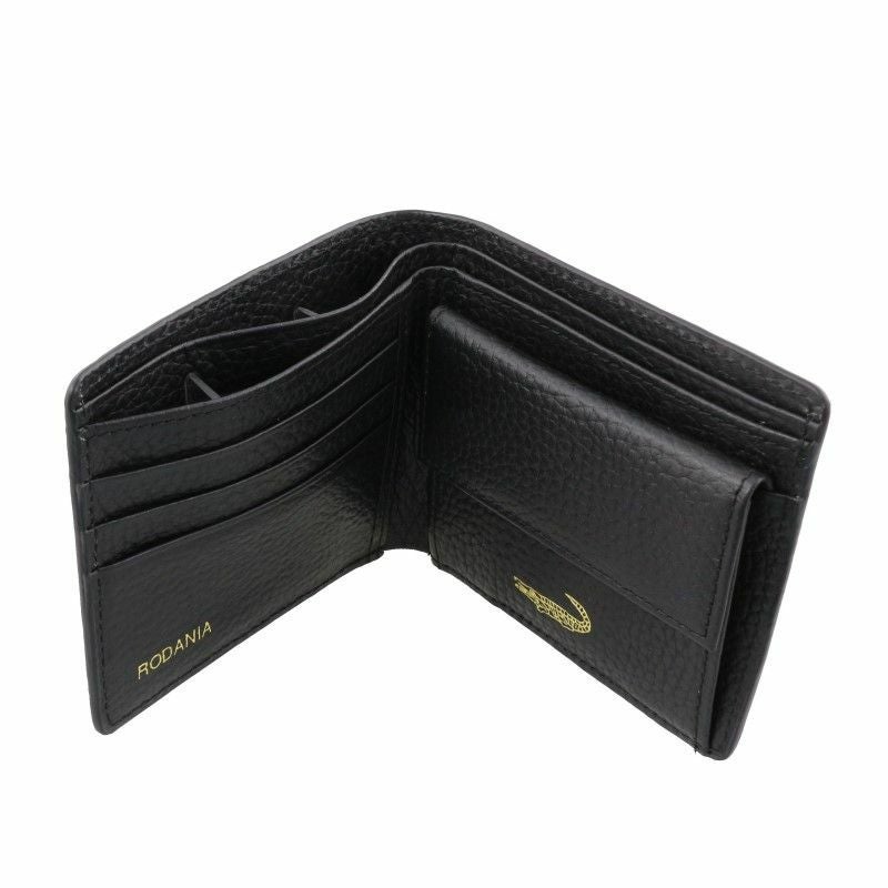 ロダニア RODANIA 二つ折り財布 メンズ カイマンワニ ブラック CJN0214BKSP BLACK
