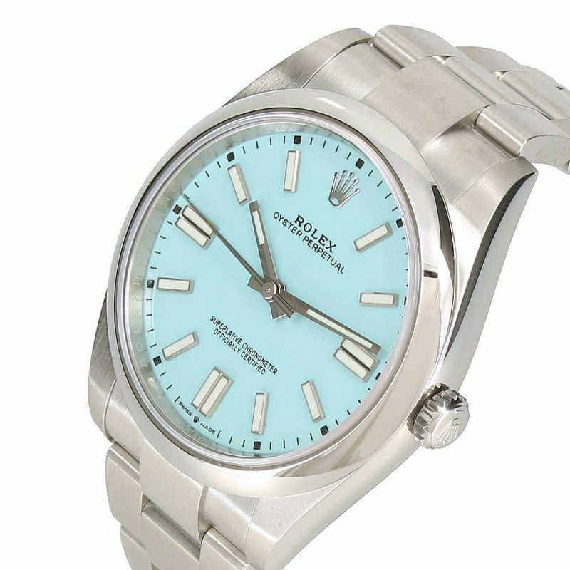 ROLEX ロレックス 腕時計 オイスターパーペチュアル 41 メンズ 124300 ターコイズブルー