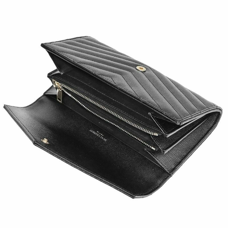 SAINT LAURENT PARIS サンローラン パリ 長財布 レディース ブラック 372264 BOW01 1000 BLACK
