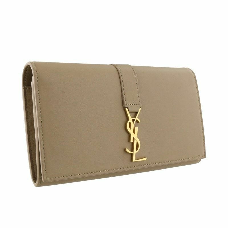 SAINT LAURENT PARIS サンローラン パリ 長財布 レディース ベージュ
