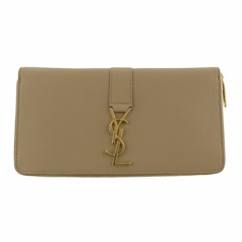 SAINT LAURENT PARIS サンローラン パリ 長財布 レディース ベージュ