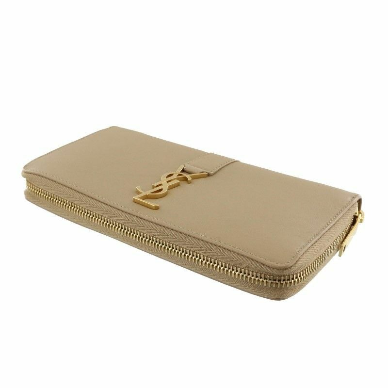 SAINT LAURENT PARIS サンローラン パリ 長財布 レディース ベージュ