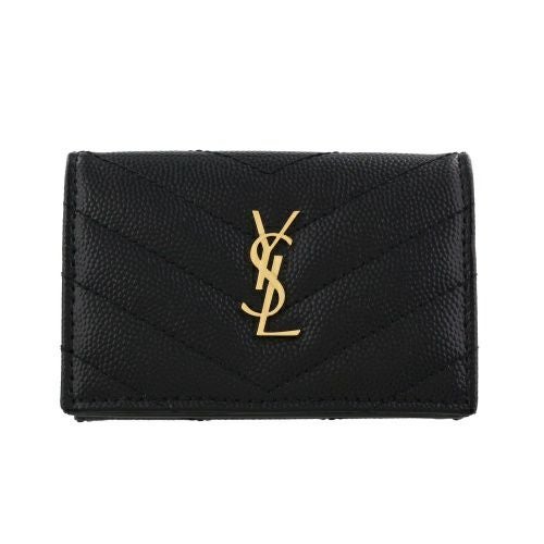 SAINT LAURENT PARIS サンローラン パリ 三つ折り財布 レディース ブラック 668274 BOWA1 1000 NOIR