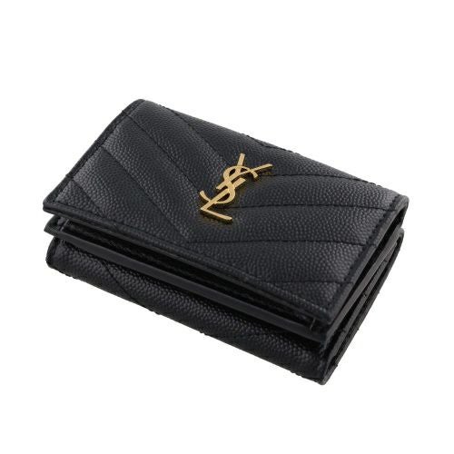 SAINT LAURENT PARIS サンローラン パリ 三つ折り財布 レディース ブラック 668274 BOWA1 1000 NOIR