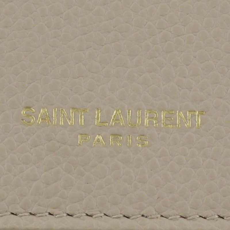SAINT LAURENT PARIS サンローラン パリ 三つ折り財布 レディース ベージュ 459784 B680J 9607 SEA SALT