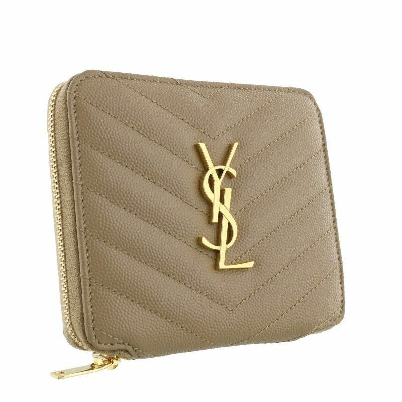 SAINT LAURENT PARIS サンローラン パリ 二つ折り財布 レディース ベージュ 582112 BOWA1 2643 LATTE