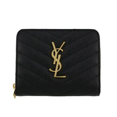 サンローラン 二つ折り財布 レディース ブラック SAINT LAURENT PARIS 