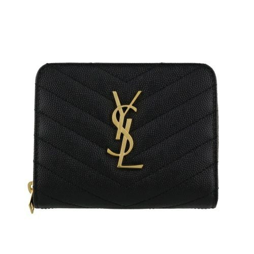 サンローラン パリ SAINT LAURENT PARIS 二つ折り財布 レディース ブラック 668288 BOW01 1000 NERO