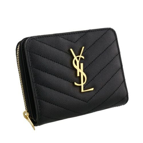 サンローラン パリ SAINT LAURENT PARIS 二つ折り財布 レディース ブラック 668288 BOW01 1000 NERO