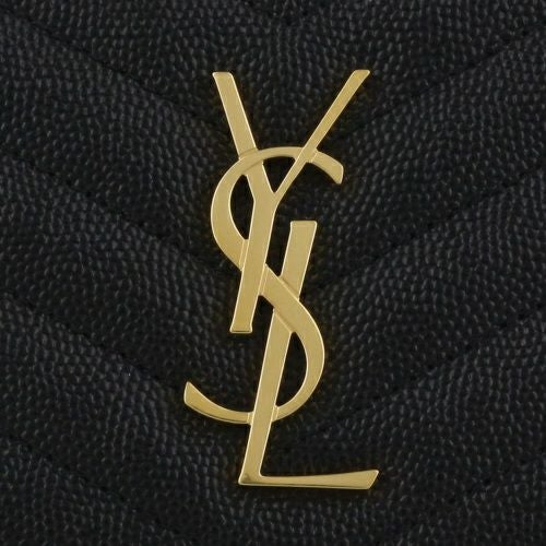 サンローラン パリ SAINT LAURENT PARIS 二つ折り財布 レディース ブラック 668288 BOW01 1000 NERO
