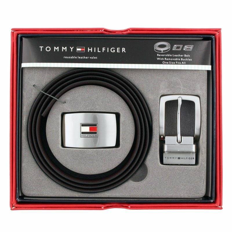 トミーヒルフィガー TOMMY HILFIGER ベルトセット メンズ ブラック/ダークブラウン 11TL08X007-014
