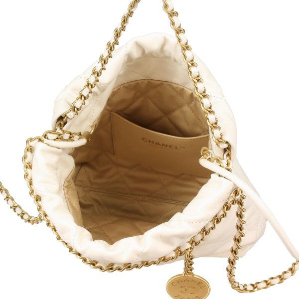シャネル ハンドバッグ レディース シャネル 22 ミニハンドバッグ ホワイト CHANEL AS3980 B08037 10601 ホワイト