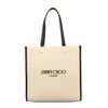 ジミーチュウ トートバッグ レディース N/S TOTE M ホワイト Jimmy Choo N/S TOTE M NATURAL/BLACK/SILVER